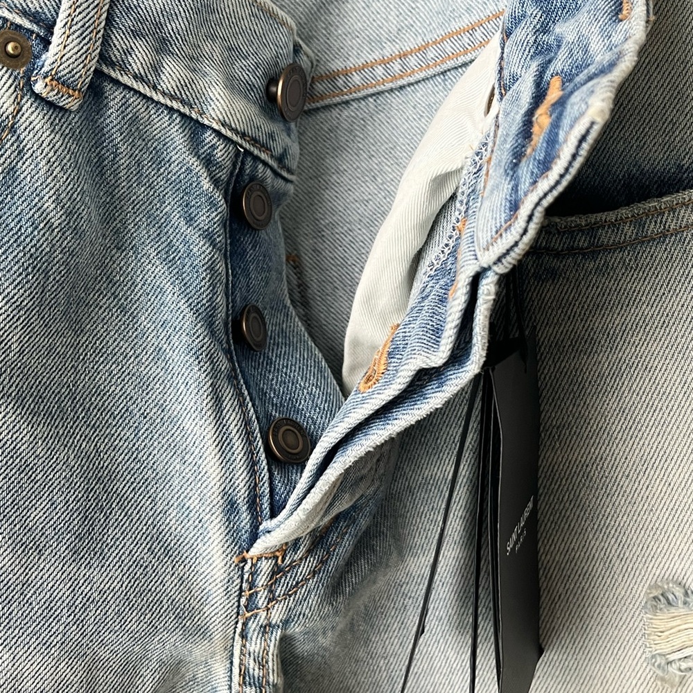Saint Laurent Slim Fit Jeans — Light Fall Blue (Size 27, BNWT) - Picture 6 of 9